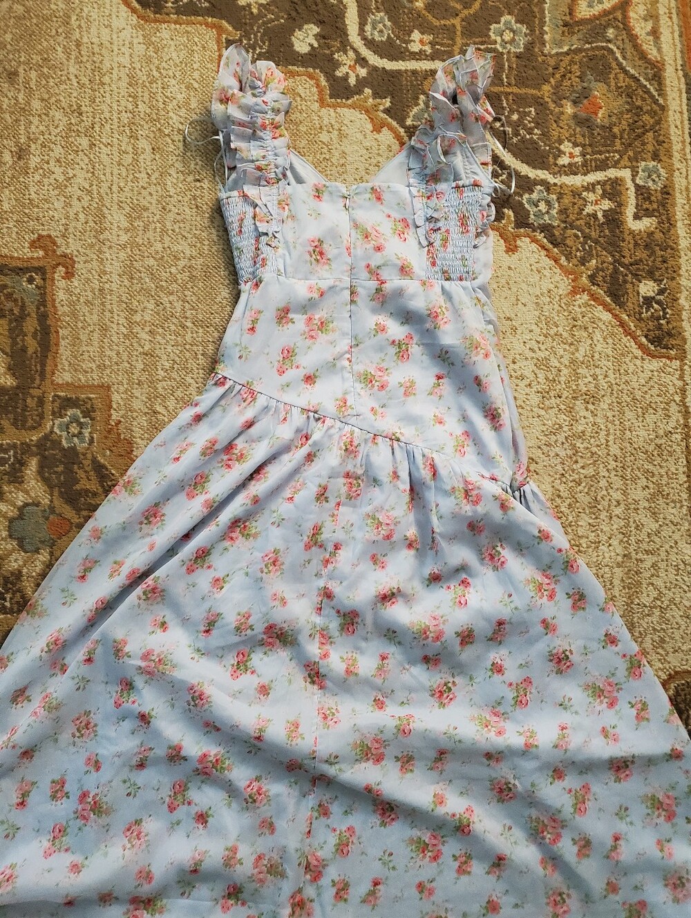 ABERCROMBIE & FITCH Hi Low Matinee Chiffon Layered Ruffled Romantic S - Picture 6 of 9